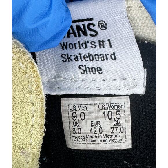 Vans Skate Shoes SK8 Hi Yellow 721356 Sneakers Size Men 9 Women 10.5